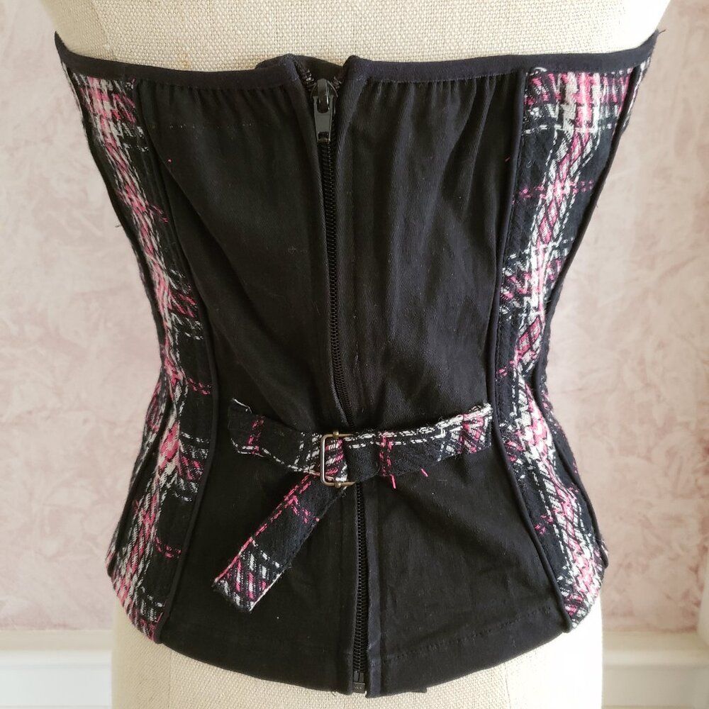 Vintage Tripp NYC Plaid Corset Vest XS - Picture 8 of 11